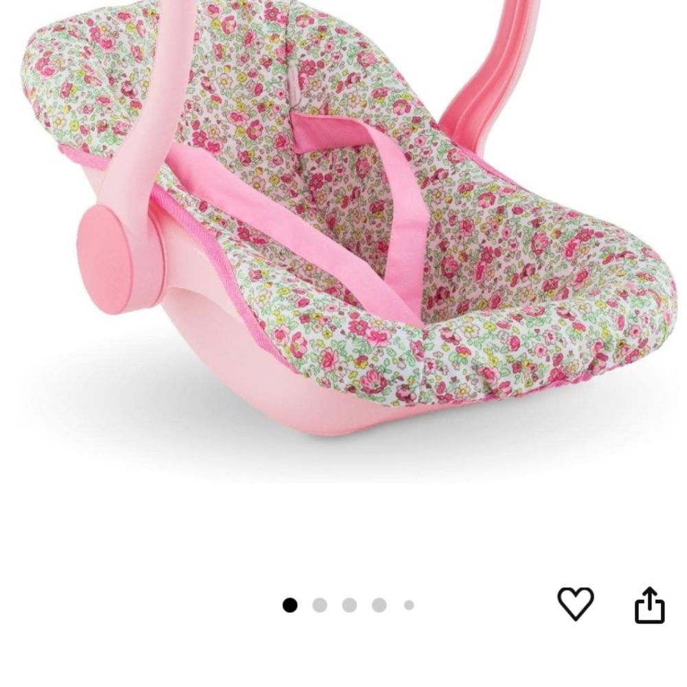 Floral Corolle Baby Doll Carrier and Bed Toy